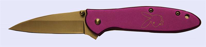 Purple PLAYBOY Bunny Assisted Opening Pocket Knife - TOPHATTER'S ARMORY DEALS Collectible Weapons - Tophatter Daily Deals