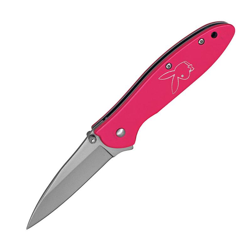 Pink PLAYBOY Bunny Assisted Opening Pocket Knife - TOPHATTER'S ARMORY DEALS Collectible Weapons - Tophatter Daily Deals