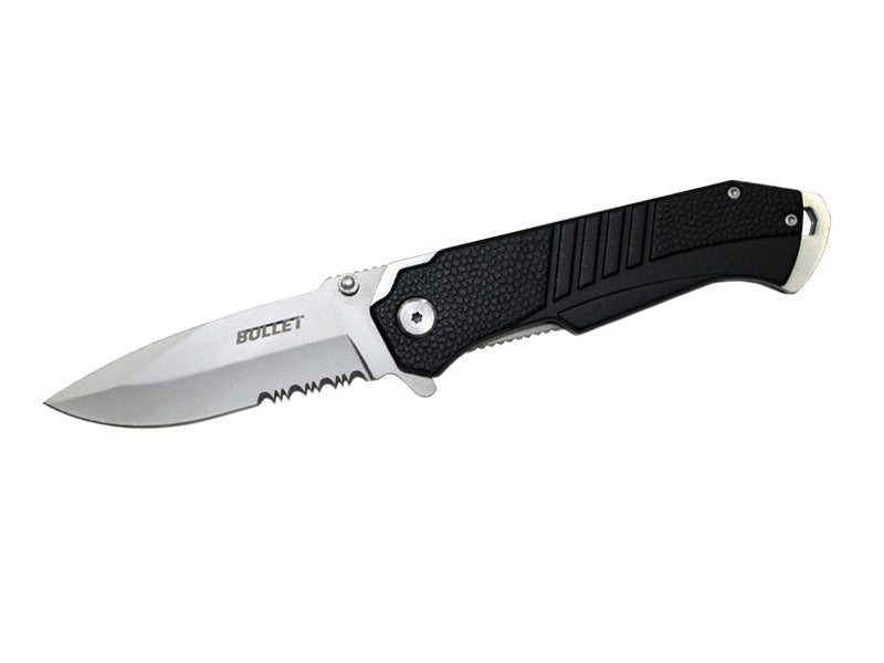 BULLET Spring Assisted Opening Knife - Black - Tophatter Daily Deals