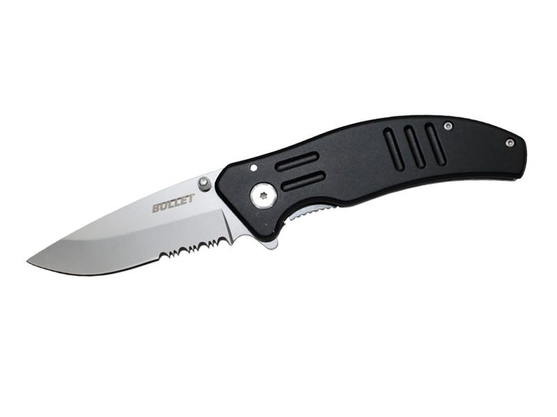 BULLET Spring Assisted Opening Knife Black Handle - TOPHATTER'S ARMORY DEALS Collectible Weapons - Tophatter Daily Deals