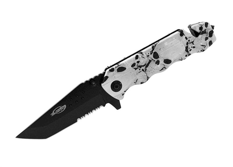 Army Tank Snow Camo Rescue Assisted Opening Knife - TOPHATTER'S ARMORY DEALS Collectible Weapons - Tophatter Daily Deals