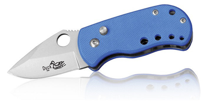 CA Legal Automatic Knife Blue G10 Handle - 1.75 Inch Blade - Tophatter Daily Deals