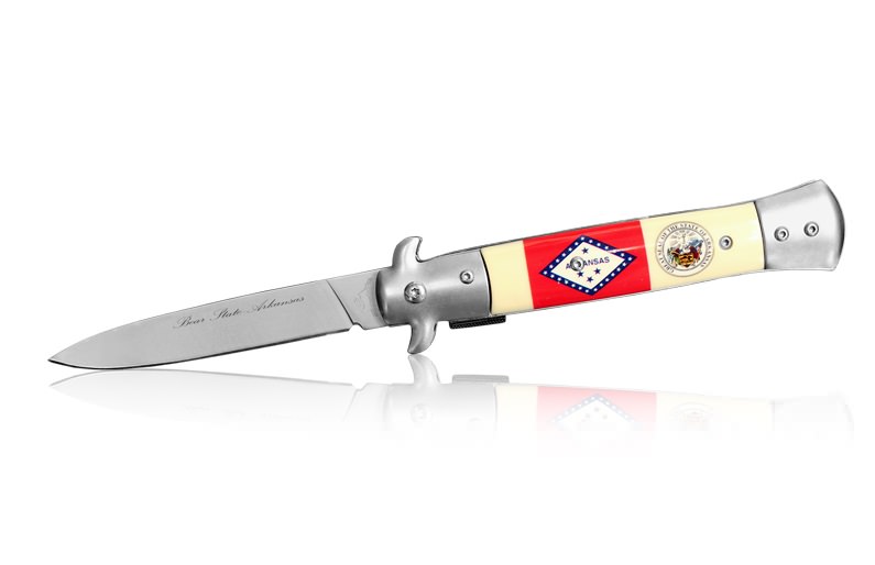 Pocket Knife Stilleto Arkansas Spring Assisted Knife - TOPHATTER'S ARMORY DEALS Collectible Weapons - Tophatter Daily Deals