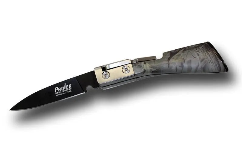 Camo Finish Handle Stock Shotgun Folding Pocket Knife - Tophatter Daily Deals