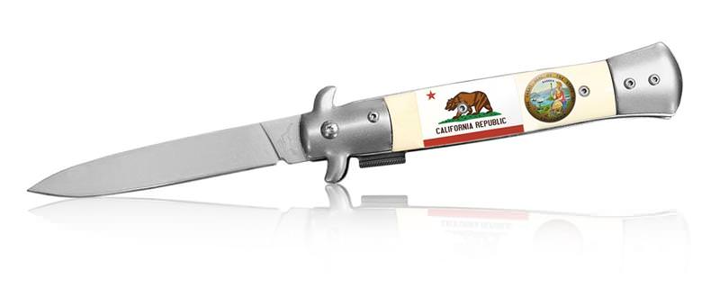 Pocket Knife Stilleto California Spring Assisted Knife - TOPHATTER'S ARMORY DEALS Collectible Weapons - Tophatter Daily Deals