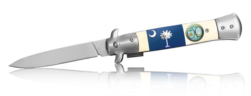 Pocket Knife Stilleto Nevada Flag Spring Assisted Knife - TOPHATTER'S ARMORY DEALS Collectible Weapons - Tophatter Daily Deals