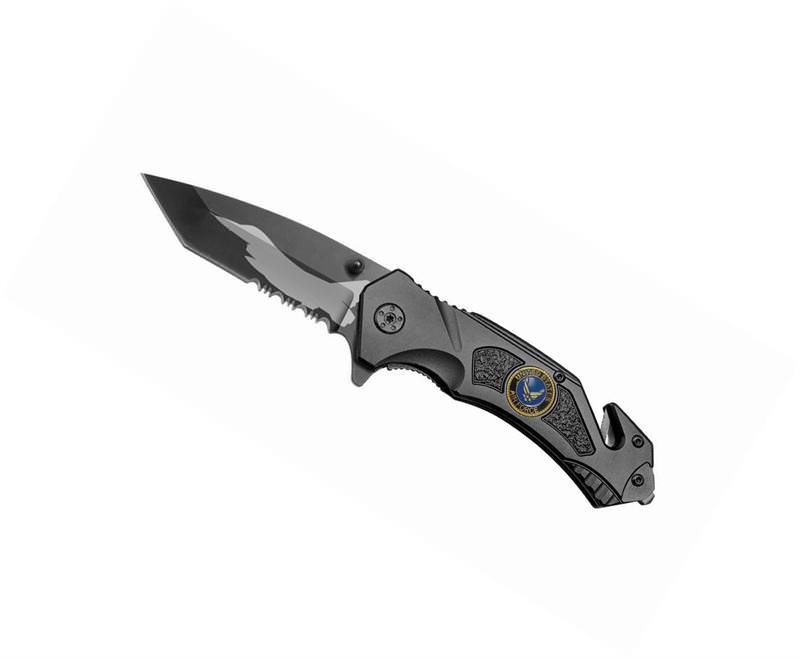 Assisted Opening Tactical Rescue Knife - Air Force - TOPHATTER'S ARMORY DEALS Collectible Weapons - Tophatter Daily Deals