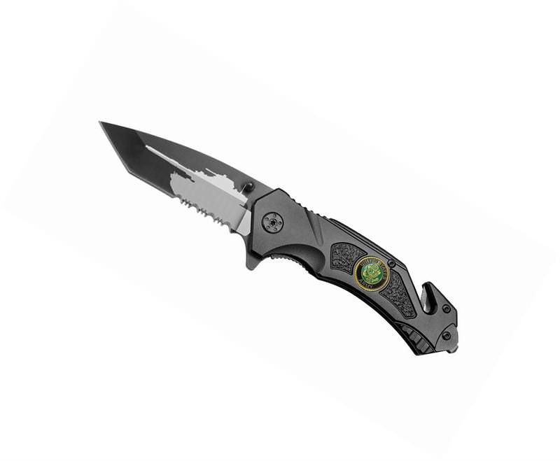 Assisted Opening Tactical Rescue Knife - Army - TOPHATTER'S ARMORY DEALS Collectible Weapons - Tophatter Daily Deals