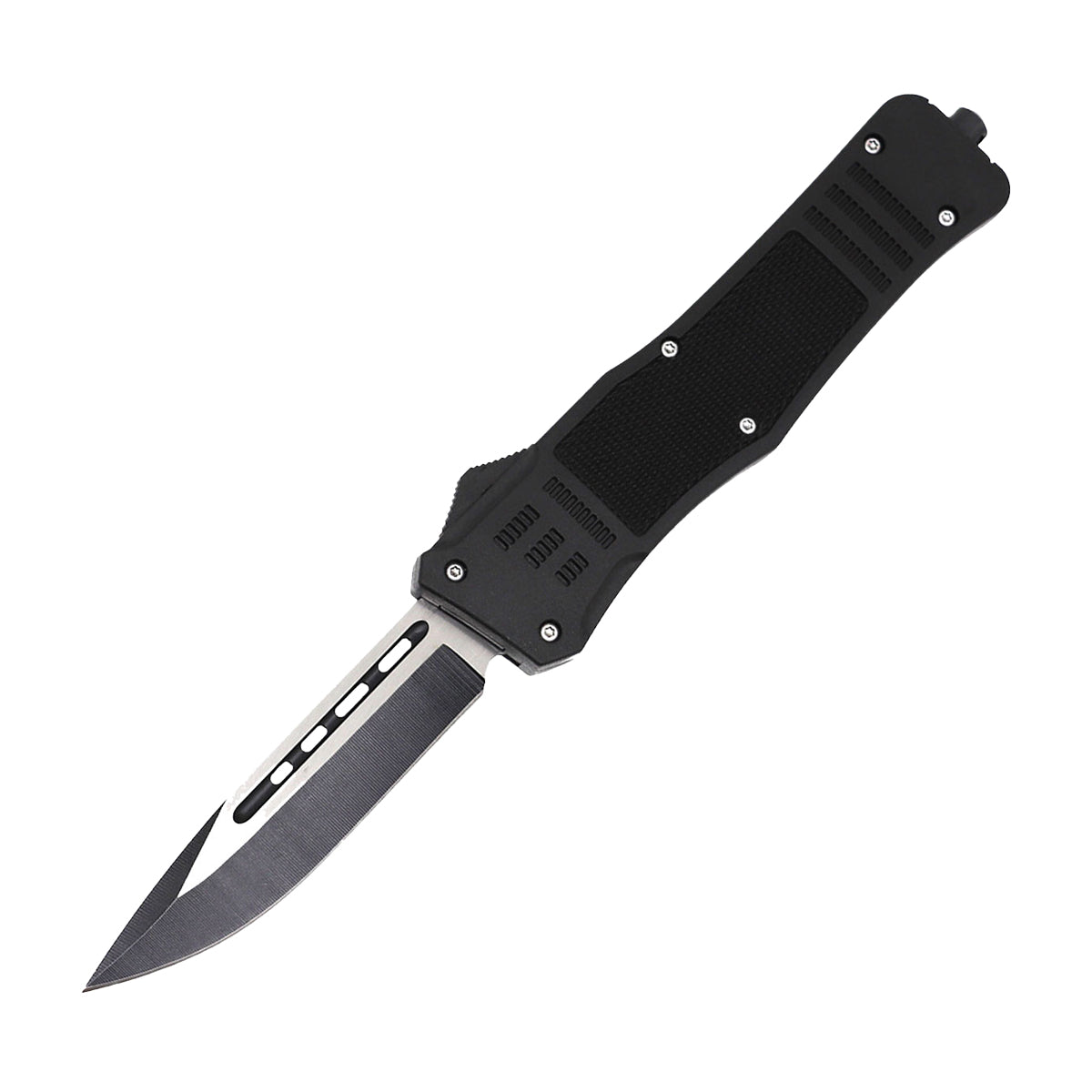 3.5" ABS OTF Automatic Knife w/ Drop Point Blade Black - Tophatter Daily Deals