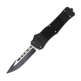 3.5" ABS OTF Automatic Knife w/ Drop Point Blade Black - Tophatter Daily Deals