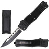 9" Black STEEL Ghost Tactical OTF Pocket Knife Drop Point Blade - TOPHATTER'S ARMORY DEALS Collectible Weapons - Tophatter Daily Deals