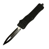 3.5" ABS OTF Automatic Knife w/ Dagger Blade Black - Tophatter Daily Deals