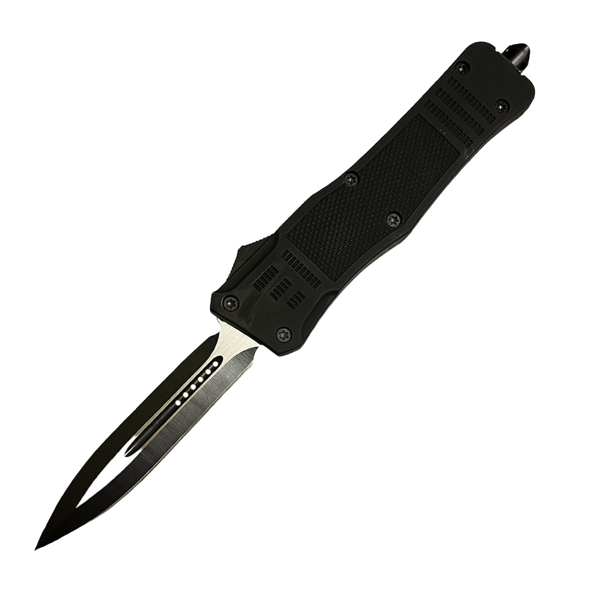 3.5" ABS OTF Automatic Knife w/ Dagger Blade Black - Tophatter Daily Deals