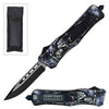 9" Grim Reaper Ghost Tactical OTF Pocket Knife Drop Point Blade - TOPHATTER'S ARMORY DEALS Collectible Weapons - Tophatter Daily Deals