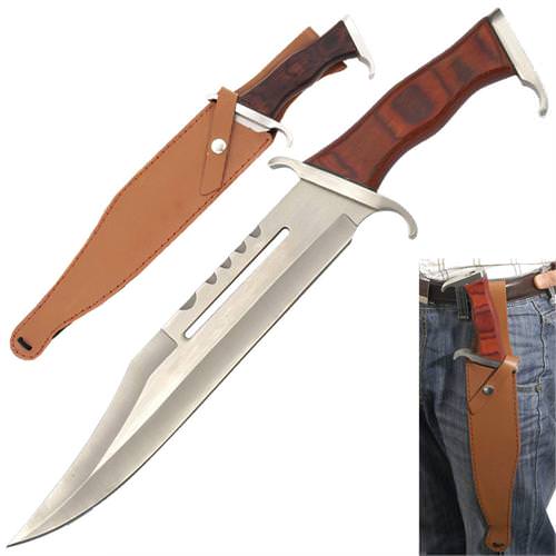 Rambo Style Full Size Survival Bowie Knife - TOPHATTER'S ARMORY DEALS Collectible Weapons - Tophatter Daily Deals