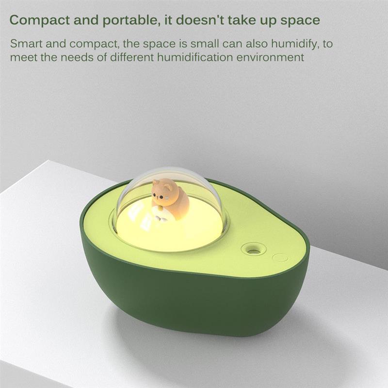 Avocado Mini Spray Humidifier USB Charging Night Light Portable Mist Sprayer For Home Car 0 - Tophatter Daily Deals