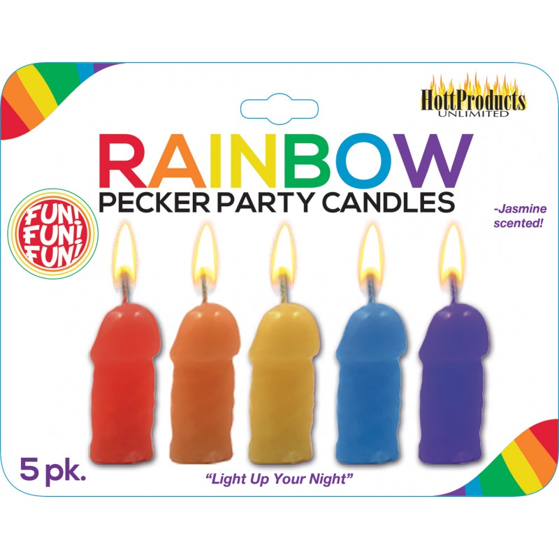 Rainbow Pecker Party Candles Candles - Tophatter Daily Deals