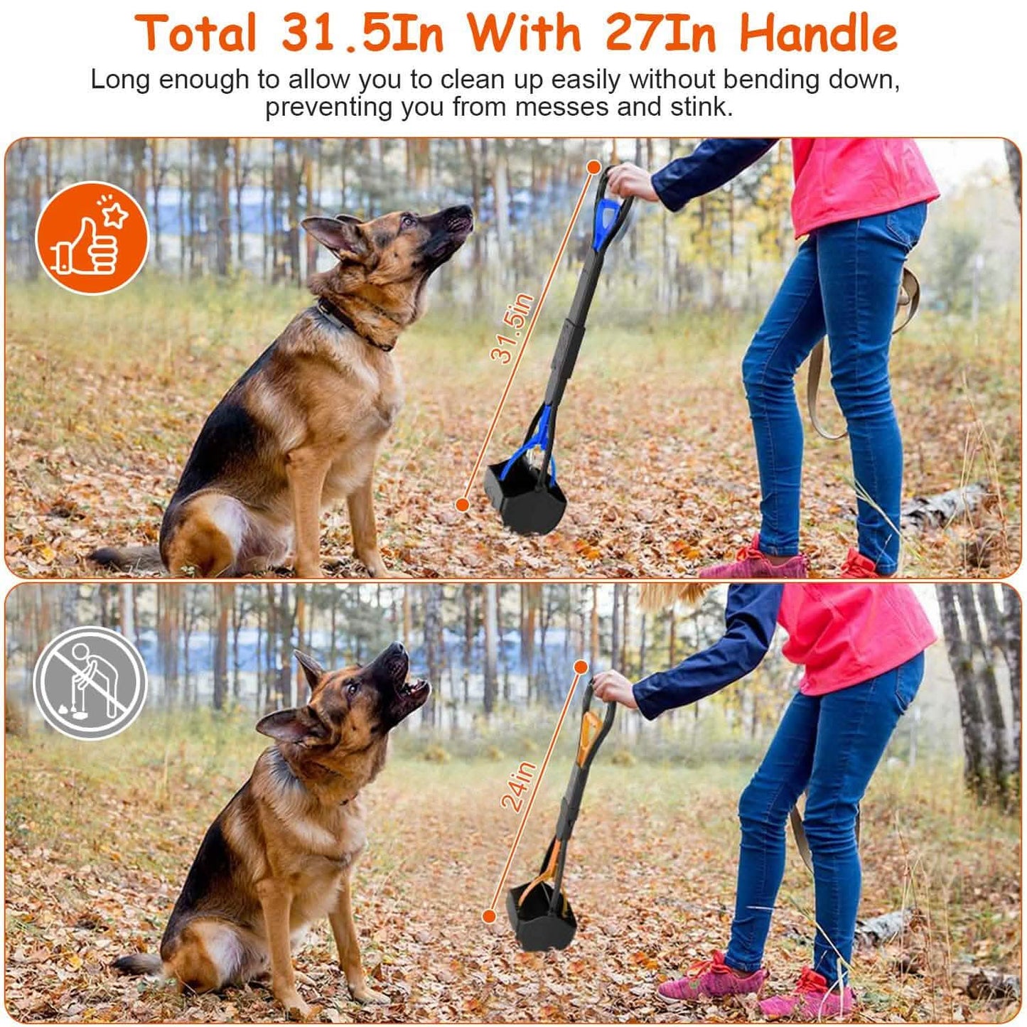 31.5-Inch Pet Pooper Scooper Pet Supplies - Tophatter Daily Deals