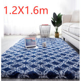 Bedside Pattern Carpet Living Room Tea Table Mat Blue 1.2X1.6m 0 - Tophatter Daily Deals
