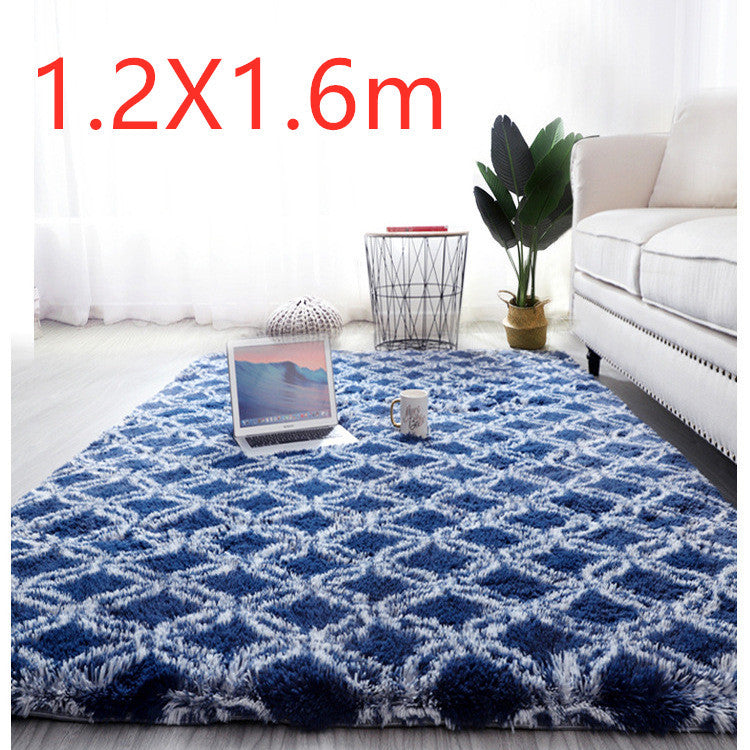 Bedside Pattern Carpet Living Room Tea Table Mat Blue 1.2X1.6m 0 - Tophatter Daily Deals
