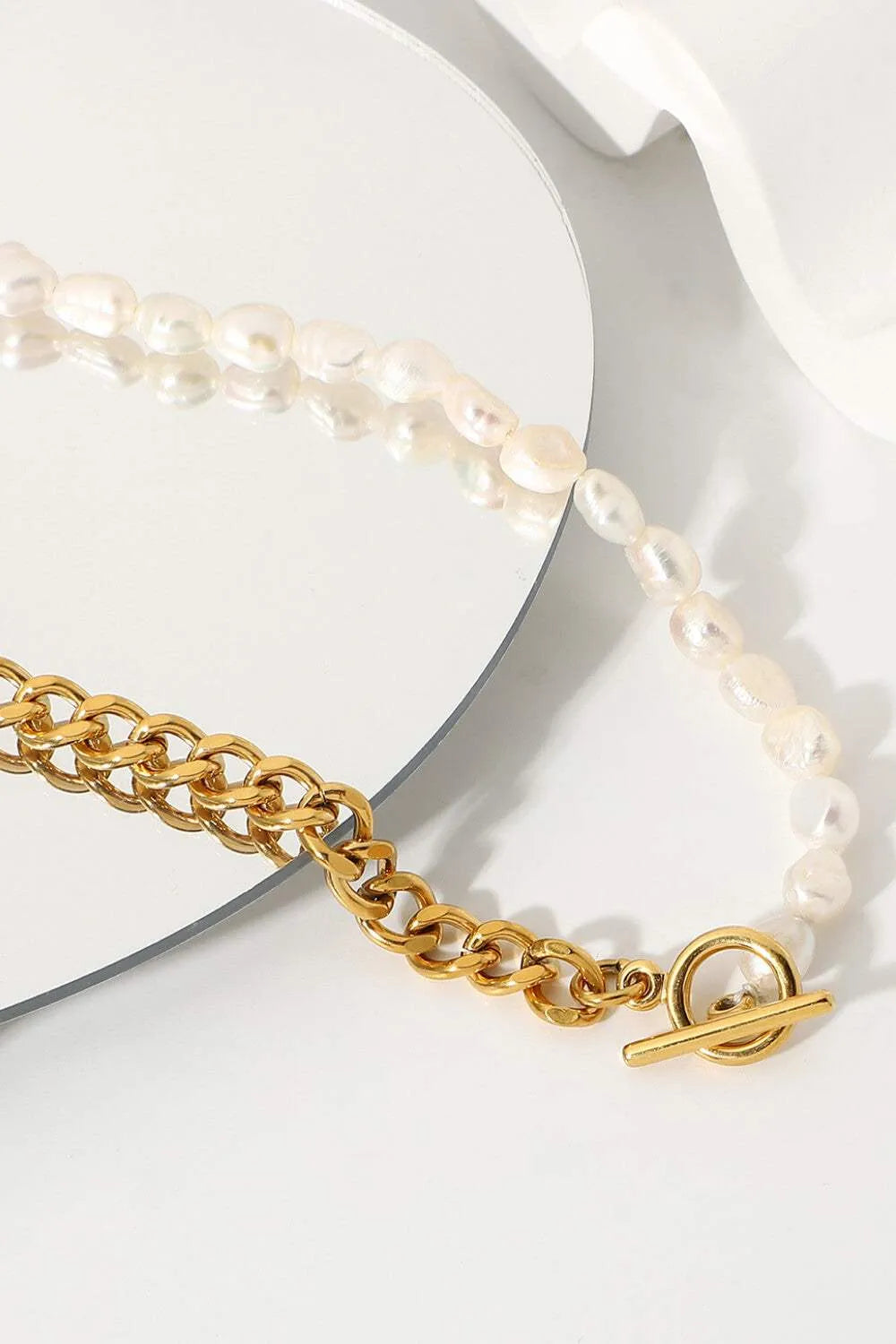 Dream Life Pearl Chunky Chain Necklace Necklaces - Tophatter Daily Deals