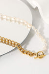 Dream Life Pearl Chunky Chain Necklace Necklaces - Tophatter Daily Deals