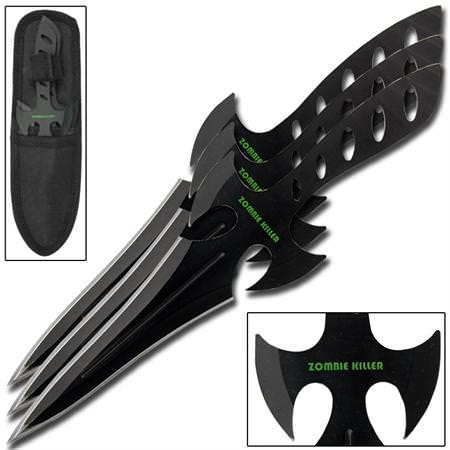 Vicious Zombie Killer 3 Piece Throwing Knife Set - TOPHATTER'S ARMORY DEALS Collectible Weapons - Tophatter Daily Deals