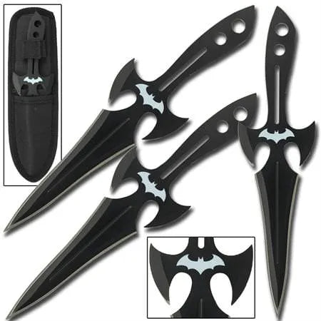 Midnight Asylum 3 Piece Throwing Knife Set - Tophatter Daily Deals