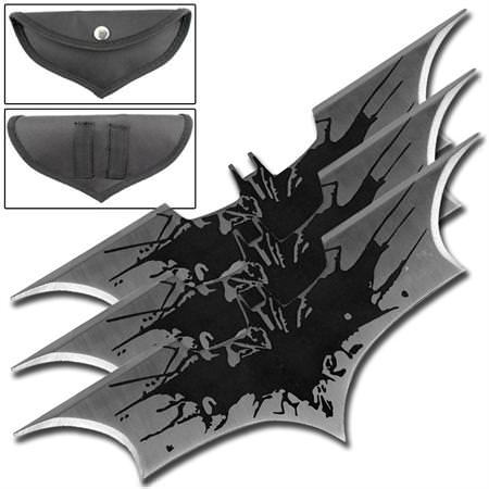 Triple Action Knight Throwing Set Black Splash - TOPHATTER'S ARMORY DEALS Collectible Weapons - Tophatter Daily Deals