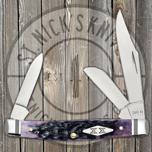 Case Medium Stockman - Purple Bone - Standard Jig - 31622 Traditional Knives - Tophatter Daily Deals