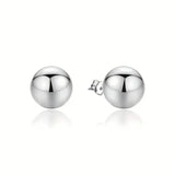 Stainless Steel Hypoallergenic Ball Shaped Stud Earrings Silver Earrings - Tophatter Daily Deals