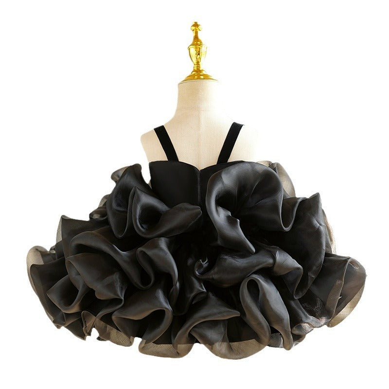 Baby Girl Summer Sling Three-dimensional Rose Princess Dress 0 - Tophatter Daily Deals