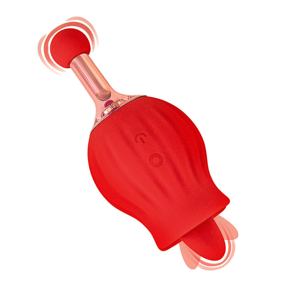 Nasstoys Clit-Tastic Rose Bud Dual Massager – Dual-Ended Vibrator > Sex Toys For Ladies > Rose Stimulators - Tophatter Daily Deals