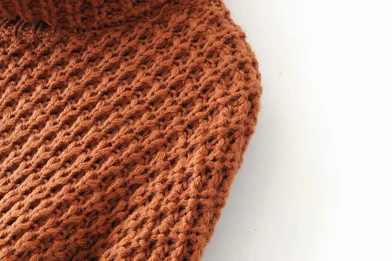 Warm Cozy Women Sweater - Boxy Waffle Knit, Cotton, Fall 3D Changing Face Moving Picture Frame - Tophatter Daily Deals