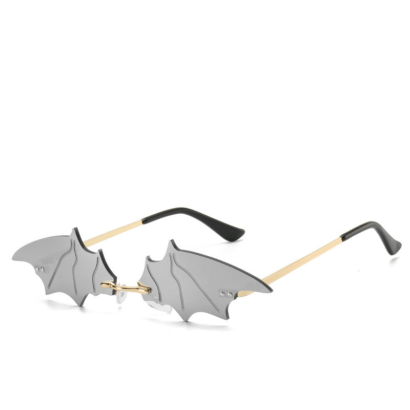 Bat shape personalized glasses Gold White Mercury 0 - Tophatter Daily Deals