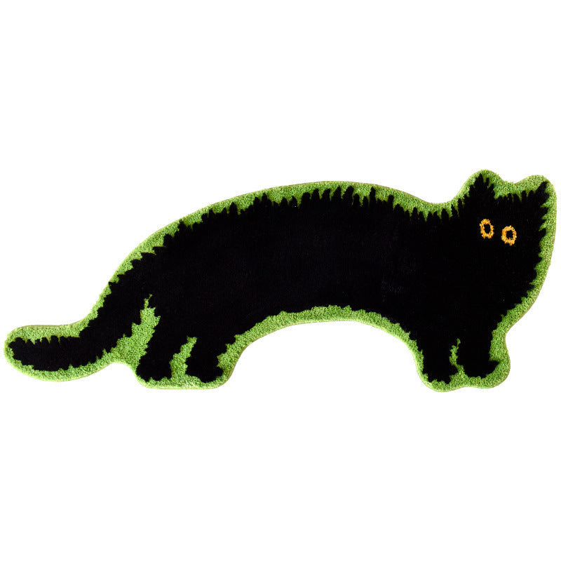 Cute Abstract Dogs & Cats Floor Mat Fried Hair Meow 140x54cm 0 - Tophatter Daily Deals