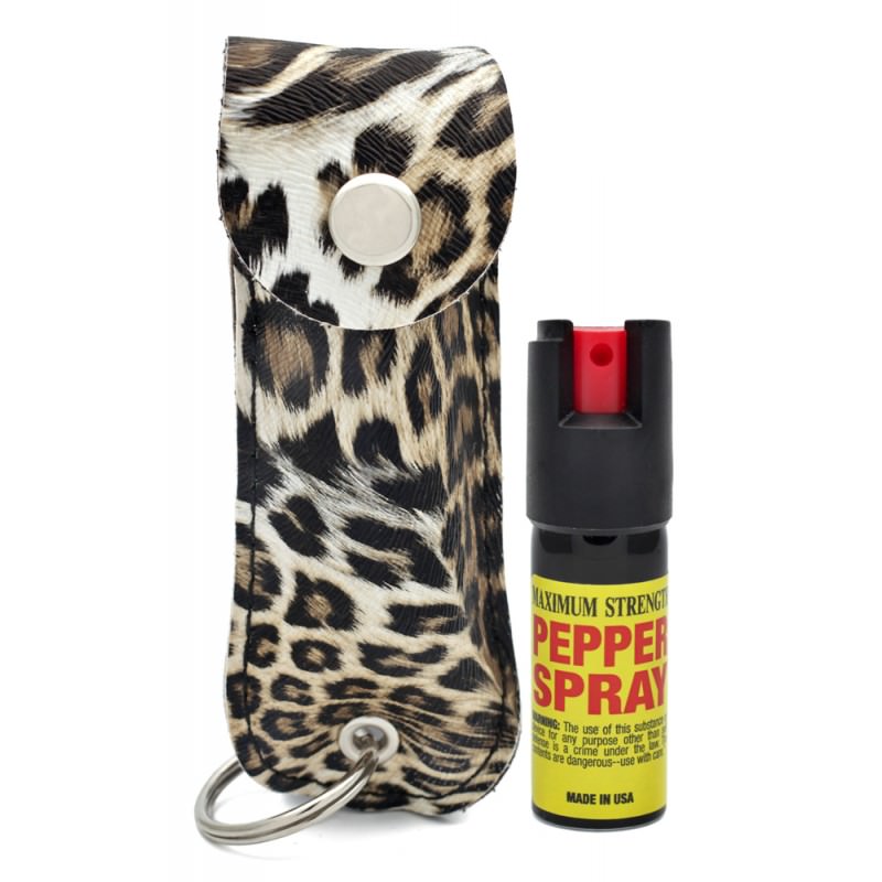 Cheetah Keychain Personal Defense Pepper Spray OC-18 1/2 oz With Case - TOPHATTER'S ARMORY DEALS Collectible Weapons - Tophatter Daily Deals