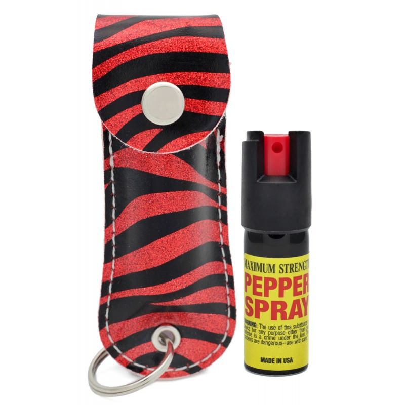 Snake Skin Pattern Personal Defense Pepper Spray OC-18 1/2 oz - Red Zebra Collectible Weapons - Tophatter Daily Deals