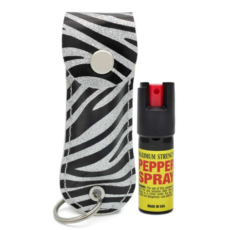 Snake Skin Pattern Personal Defense Pepper Spray OC-18 1/2 oz - Zebra - Tophatter's Inc. Weapons Store Online Collectible Weapons - Tophatter Daily Deals