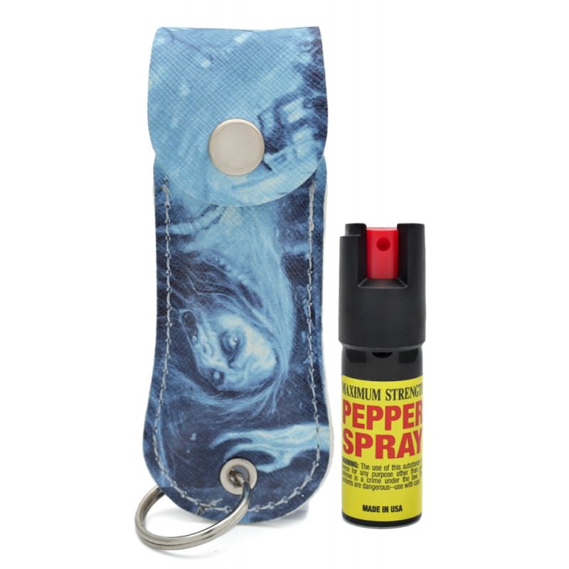 Zombie Keychain Personal Defense Pepper Spray OC-18 1/2 oz With Case - Tophatter's Guns'N'Weapons Store Collectible Weapons - Tophatter Daily Deals