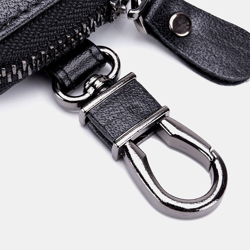 Men Genuine Leather Retro Mini Key Case Bag Large Capcity Fashion Car Key Keychain Wallet Men Bags - Tophatter Daily Deals