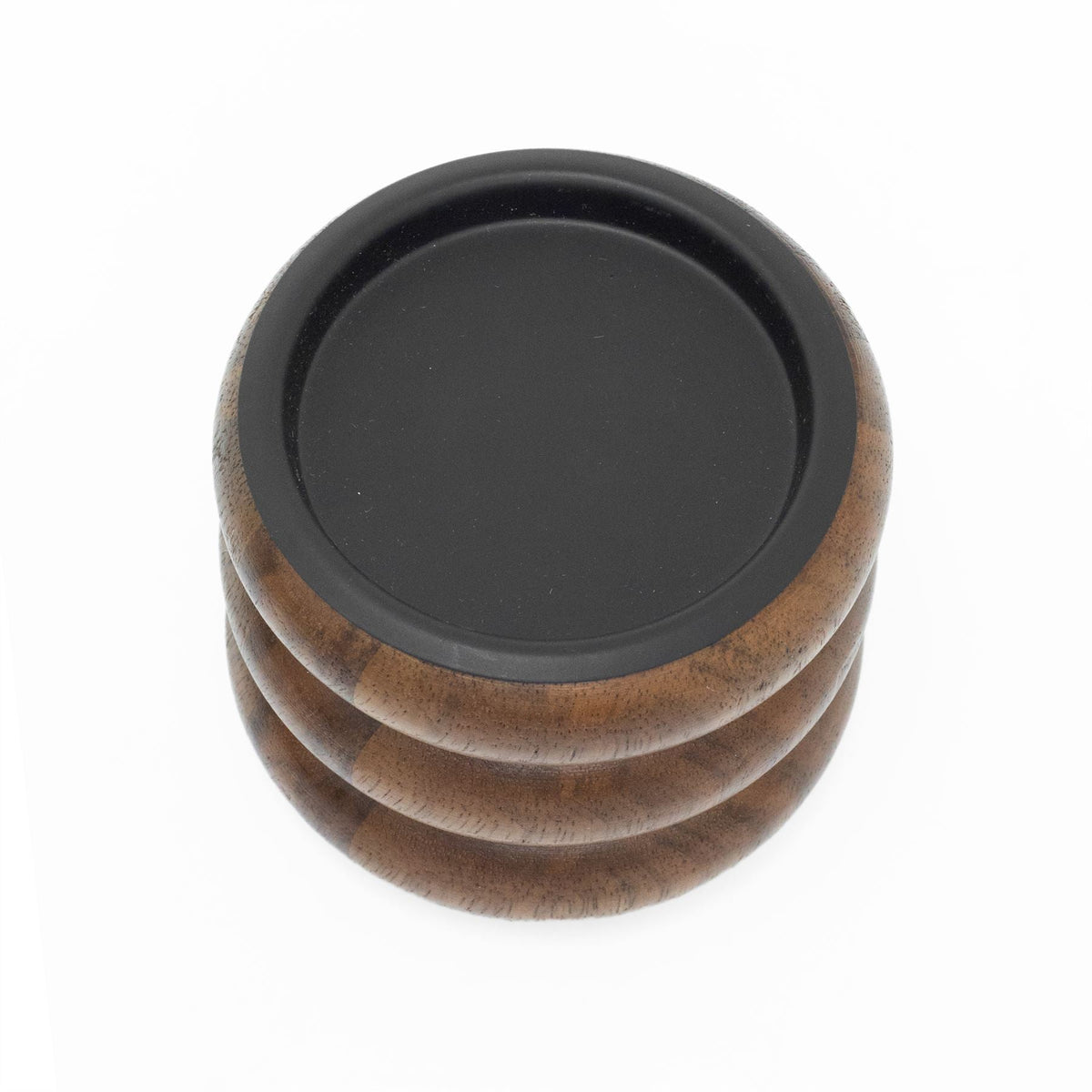 Walnut Pillar Candle Holder | Wooden Candlestick for Pillar Candles - 8cm Candle Holder - Tophatter Daily Deals