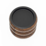 Walnut Pillar Candle Holder | Wooden Candlestick for Pillar Candles - 8cm Candle Holder - Tophatter Daily Deals