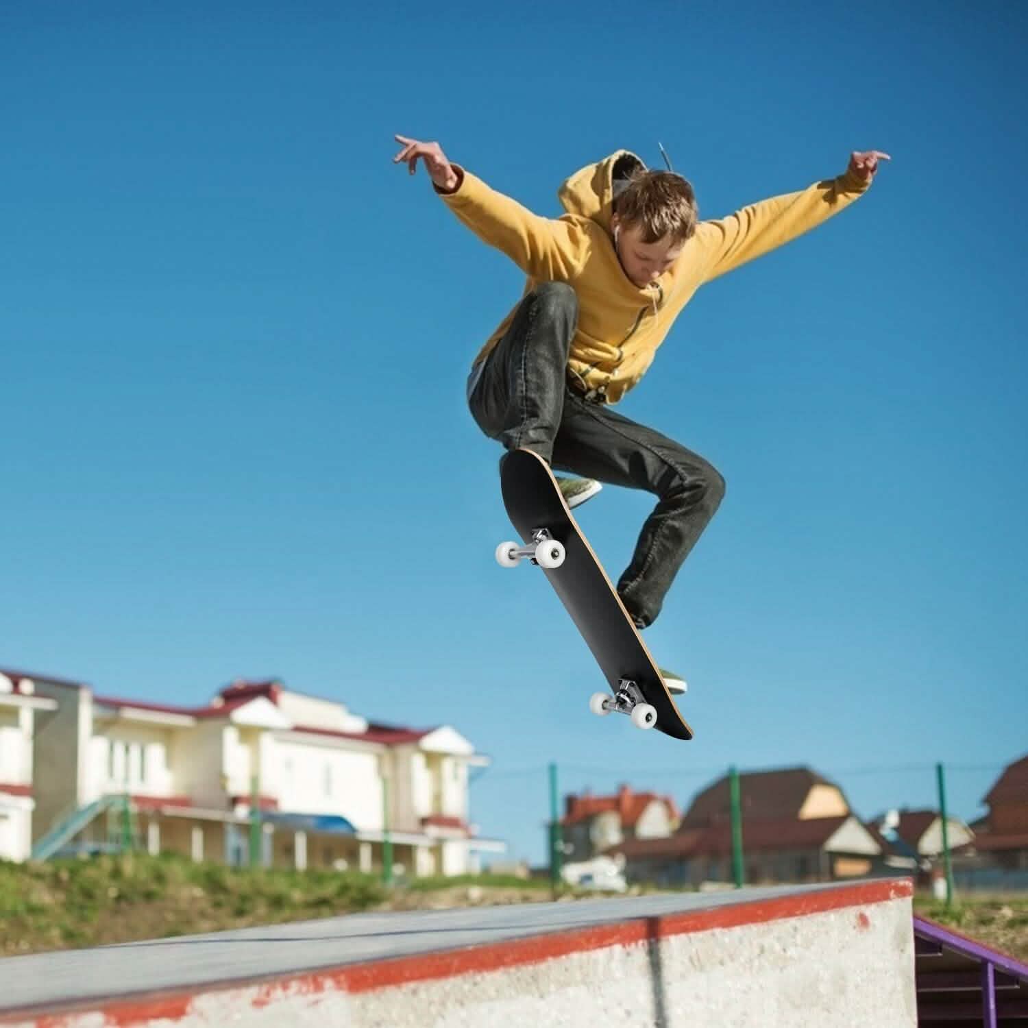 31x8in 9 Layers Maple Concave Skateboard Outdoor Recreation - Tophatter Daily Deals