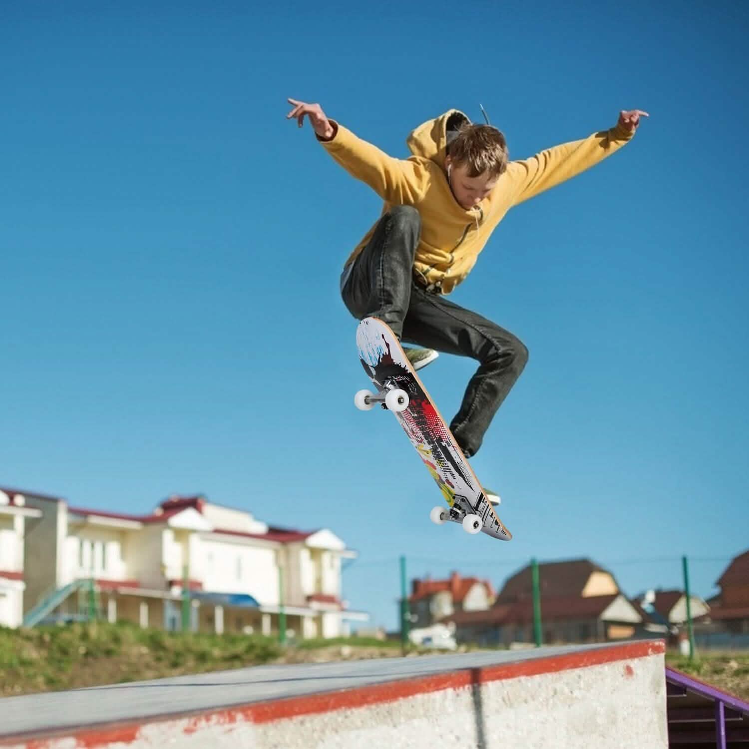 31x8in 9 Layers Maple Concave Skateboard Outdoor Recreation - Tophatter Daily Deals