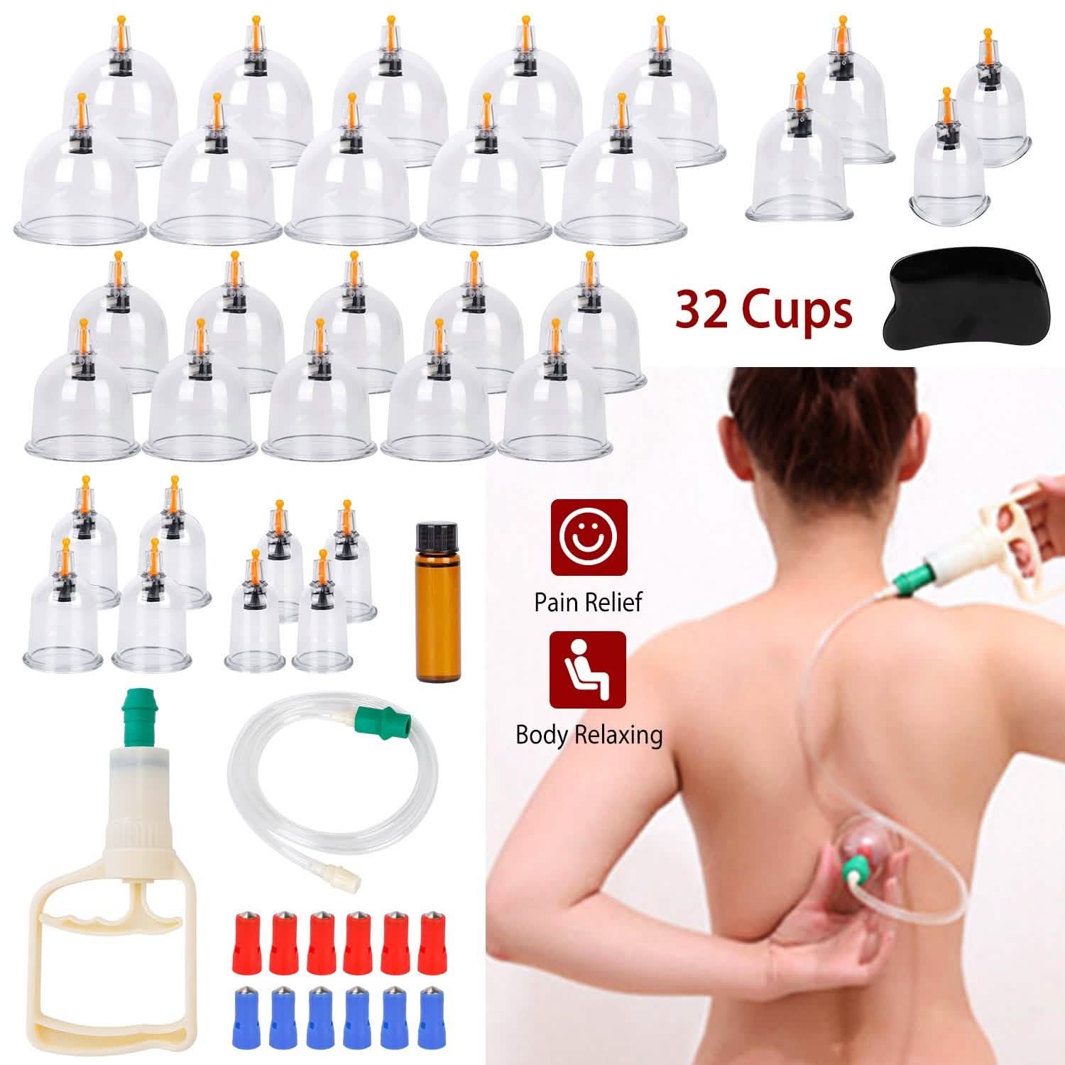 32 Cups Chinese Therapy Set Health & Wellness - Tophatter Daily Deals