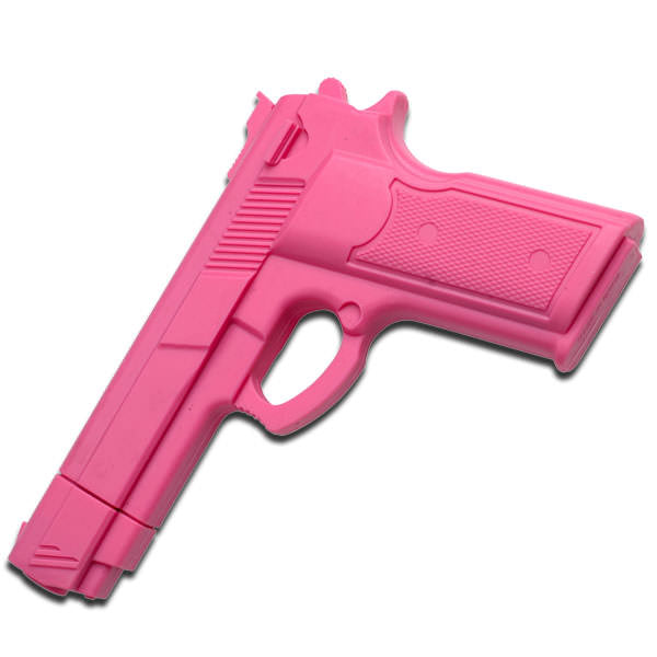 7" Pink Rubber Training Gun Real Look and Feel Collectible Weapons - Tophatter Daily Deals