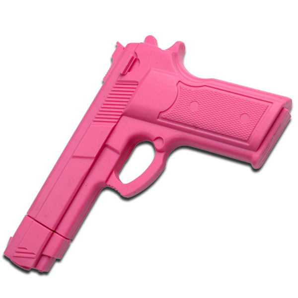 7" Pink Rubber Training Gun Real Look and Feel - Tophatter's Guns'N'Weapons Store - FREE SHIPPING Collectible Weapons - Tophatter Daily Deals