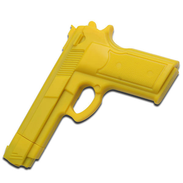 7" Yellow Rubber Training Gun Real Look and Feel - Tophatter's Inc. Weapons Store Online Collectible Weapons - Tophatter Daily Deals
