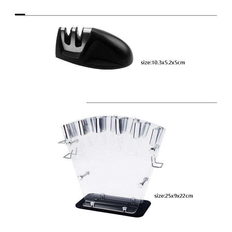 A Full Set Of Kitchen Knives 17 Stainless Steel Knives 0 - Tophatter Daily Deals